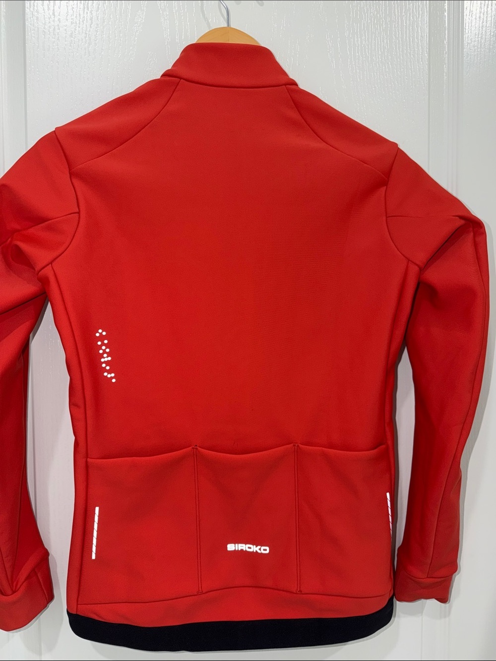 Siroko J1-W Plange women's cycling jacket red softshell finish. Red Full-Zip S - Picture 9 of 10